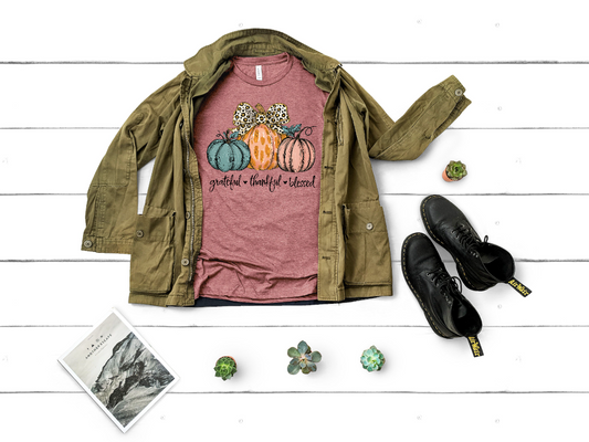 Grateful Thankful Blessed Tee